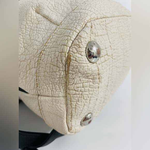 Rag & Bone Mini Pilot Drawstring Lamb Leather  Backpack White Bag - Picture 9 of 16